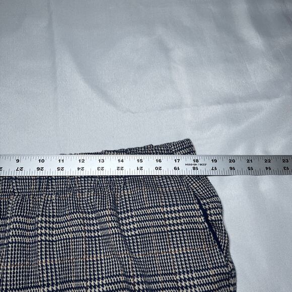 Lands End Pants Women Size XL Blue Houndstooth Sport Knit High Rise Pull On Soft - Picture 4 of 8